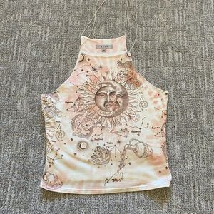 Zodiac sun and moon tank top